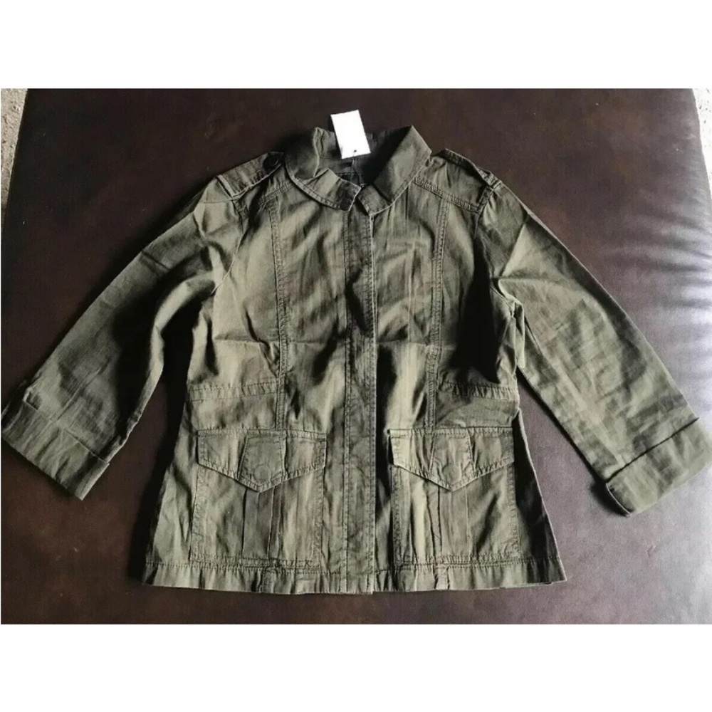 Sanctuary Cargo Barn Jacket Fatigue Army Green Women's Sz Medium Brand New